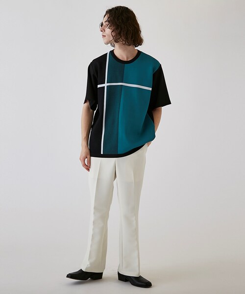 tk.TAKEO KIKUCHI(ティーケータケオキクチ)の「◆クロスオーバー半袖カットソー(Tシャツ/カットソー・メンズ・ネイビー系4/ホワイト系5/ブラック系4・03/01/02)」の13枚目の写真