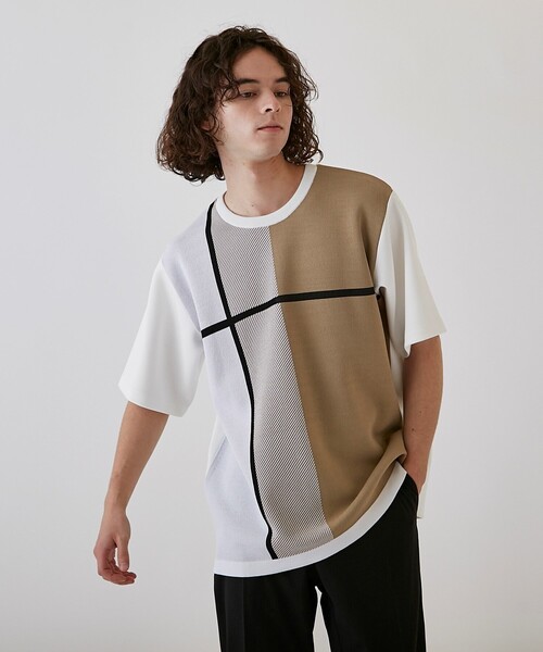 tk.TAKEO KIKUCHI(ティーケータケオキクチ)の「◆クロスオーバー半袖カットソー(Tシャツ/カットソー・メンズ・ネイビー系4/ホワイト系5/ブラック系4・03/01/02)」の18枚目の写真