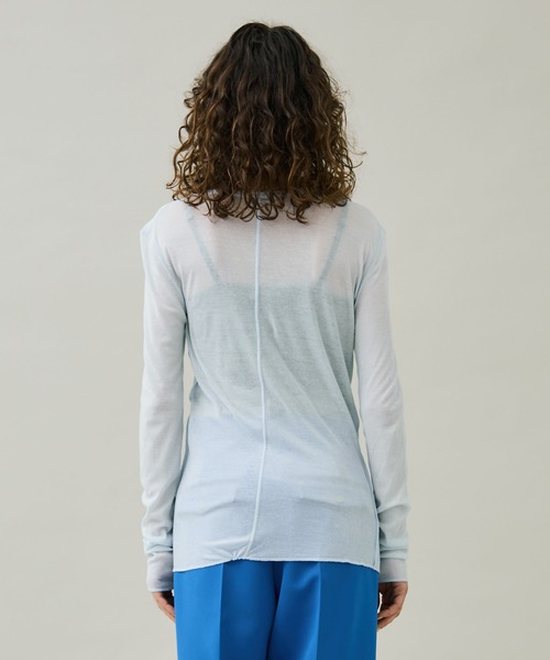 MATURED(マチュアード)の「【MATURED/マチュアード】シアーロングスリーブトップス(Tシャツ/カットソー・レディース・ブルー/イエロー/ミント・FREE)」の15枚目の写真