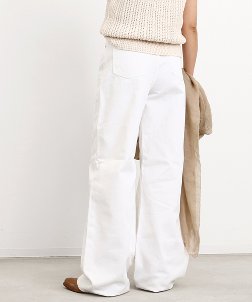GOLDEN GOOSE(ゴールデングース)の「*【GOLDEN GOOSE / ゴールデングース】 WIDE LEG パンツ(デニムパンツ・レディース・ホワイト・26/27)」の4枚目の写真