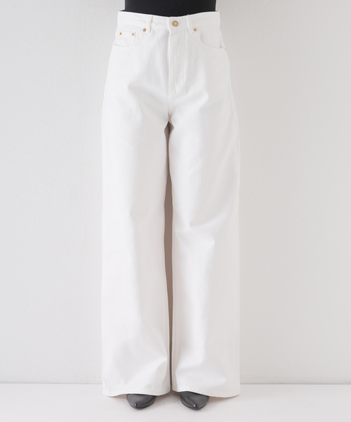 GOLDEN GOOSE(ゴールデングース)の「*【GOLDEN GOOSE / ゴールデングース】 WIDE LEG パンツ(デニムパンツ・レディース・ホワイト・26/27)」の5枚目の写真