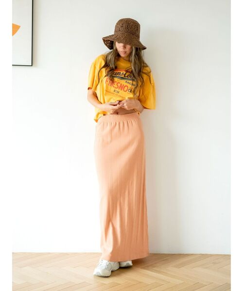 Ungrid（アングリッド）の「ヴィンテージロゴショートTee（Tシャツ/カットソー・レディース・ネイビー/イエロー/オフホワイト・FREE）」の5枚目の写真