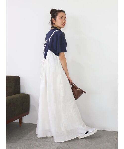 Ungrid（アングリッド）の「ヴィンテージロゴショートTee（Tシャツ/カットソー・レディース・ネイビー/イエロー/オフホワイト・FREE）」の7枚目の写真