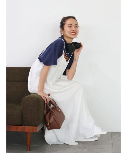 Ungrid（アングリッド）の「ヴィンテージロゴショートTee（Tシャツ/カットソー・レディース・ネイビー/イエロー/オフホワイト・FREE）」の8枚目の写真