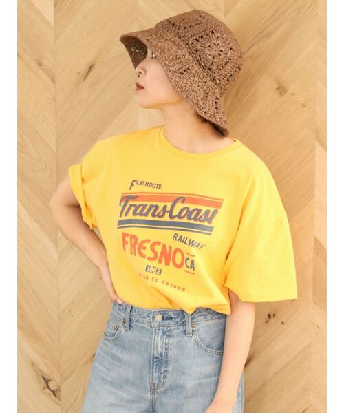 Ungrid（アングリッド）の「ヴィンテージロゴショートTee（Tシャツ/カットソー・レディース・ネイビー/イエロー/オフホワイト・FREE）」の10枚目の写真