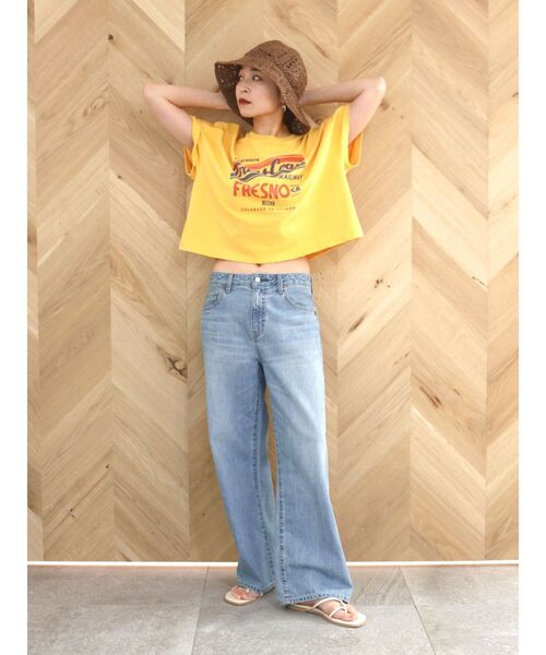 Ungrid（アングリッド）の「ヴィンテージロゴショートTee（Tシャツ/カットソー・レディース・ネイビー/イエロー/オフホワイト・FREE）」の11枚目の写真