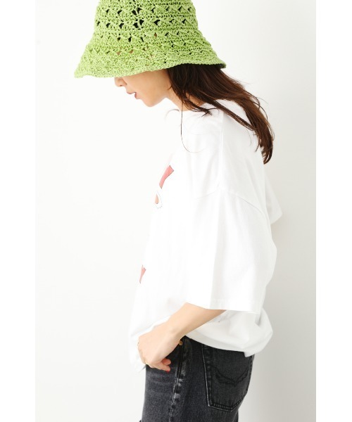 RODEO CROWNS WIDE BOWL（ロデオクラウンズワイドボウル）の「LUDY RABBIT Tシャツ（Tシャツ/カットソー・レディース・オフホワイト/チャコールグレー/ダークグリーン・FREE）」の8枚目の写真