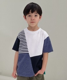 COMME CA ISM（コムサイズム）の「配色切り替え　半袖Tシャツ（Tシャツ/カットソー・キッズ）」