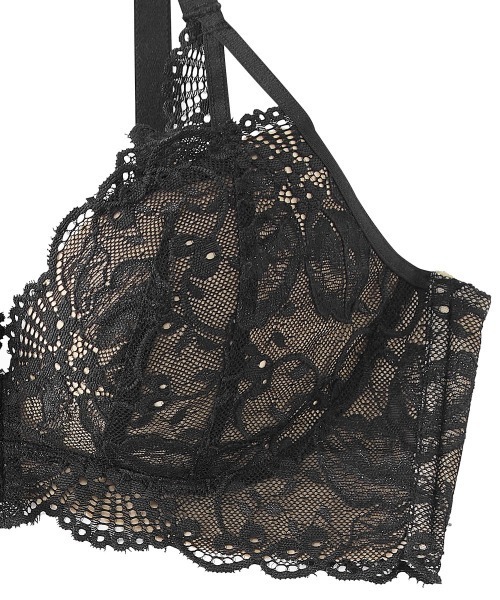 ノンワイヤーで楽ちんフィット！動いても谷間キープ】ストレッチレース