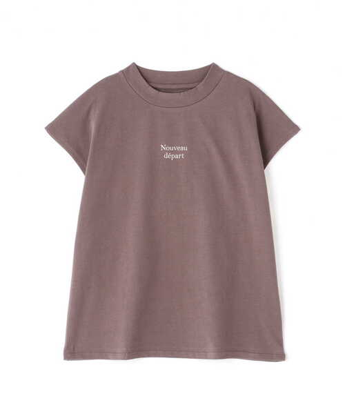 NATURAL BEAUTY BASIC(ナチュラルビューティーベーシック)の「◇<ロゴTシャツシリーズ>モックネックフレンチロゴTシャツ(Tシャツ/カットソー・レディース・グレー系その他2/オフホワイト・FREE)」の3枚目の写真