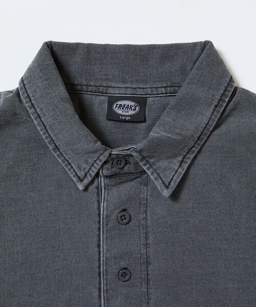FREAK'S STORE(フリークスストア)の「【限定展開】ビッグシルエット ピグメント加工 ソリッドポロシャツ(ポロシャツ・メンズ・グリーン/ブラック/ベージュ・SMALL/MEDIUM/LARGE)」の21枚目の写真