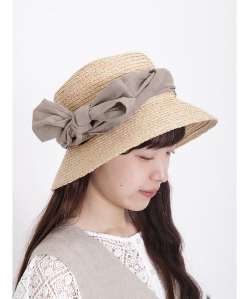 Samansa Mos2（サマンサ モスモス）の「【UVカット】5WAYリボンバケットハット（ハット・レディース・モカ/ブラック・ﾌﾘ-）」の12枚目の写真