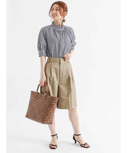 Te chichi(テチチ)の「ツイルショートパンツ(その他パンツ・レディース・ベージュ/オフホワイト/ブラック・フリ-)」の10枚目の写真