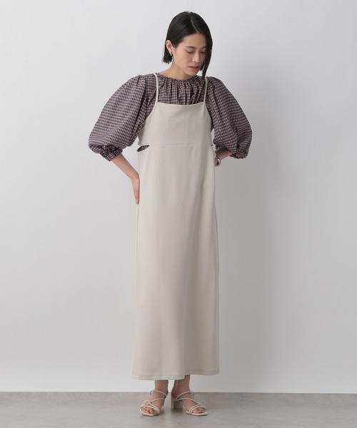 LOWRYS FARM（ローリーズファーム）の「カットオフキャミワンピース　905616（ワンピース・レディース・グレー/ブラック/アイボリー・FREE）」の4枚目の写真