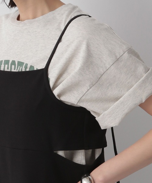 LOWRYS FARM（ローリーズファーム）の「カットオフキャミワンピース　905616（ワンピース・レディース・グレー/ブラック/アイボリー・FREE）」の16枚目の写真