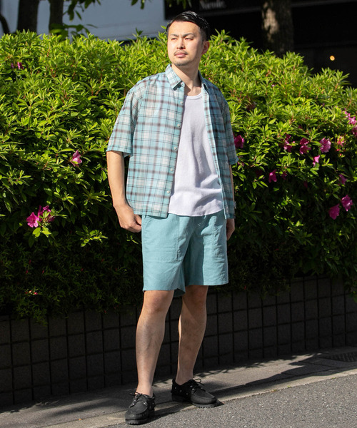 URBAN RESEARCH Sonny Label(アーバンリサーチサニーレーベル)の「メッシュパナマプリントショートスリーブシャツ(シャツ/ブラウス・メンズ・ネイビー/パープル/ライトブルー/ベージュ系その他/グリーン系その他/ブルー系その他・MEDIUM/LARGE)」の20枚目の写真