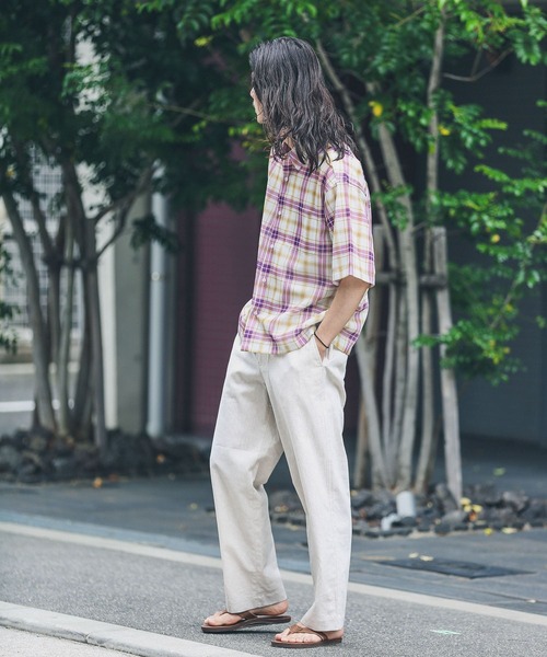 URBAN RESEARCH Sonny Label(アーバンリサーチサニーレーベル)の「メッシュパナマプリントショートスリーブシャツ(シャツ/ブラウス・メンズ・ネイビー/パープル/ライトブルー/ベージュ系その他/グリーン系その他/ブルー系その他・MEDIUM/LARGE)」の12枚目の写真