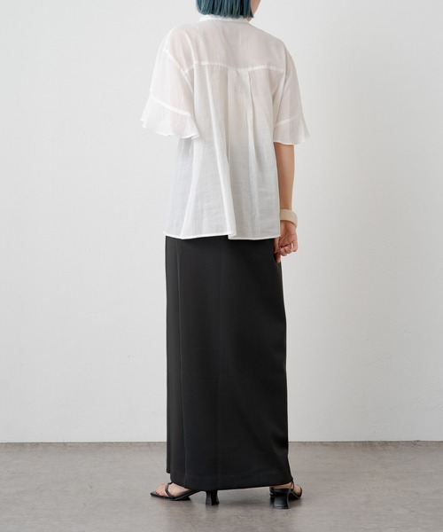 Omekashi（オメカシ）の「シアーフリルブラウス（シャツ/ブラウス・レディース・ブラウン/ブラック/オフホワイト・FREE）」の20枚目の写真