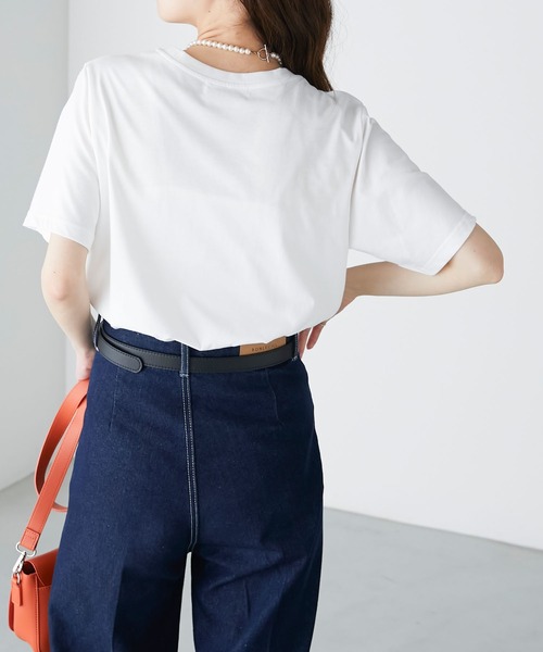 BONLECILL（ボンルシール）の「タイガーモチーフプリント 半袖ロゴTシャツ（Tシャツ/カットソー・レディース・ベージュ/イエロー/チャコールグレー/オフホワイト・FREE）」の8枚目の写真
