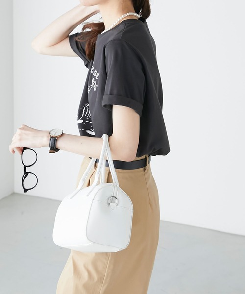 BONLECILL（ボンルシール）の「タイガーモチーフプリント 半袖ロゴTシャツ（Tシャツ/カットソー・レディース・ベージュ/イエロー/チャコールグレー/オフホワイト・FREE）」の17枚目の写真