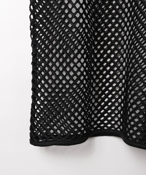 3.3 Field Trip (3.3フィールドトリップ)の「【再販】「3.3 Field Trip/メッシュTOP」 / メッシュニット / 透かし編み / ショルダースリット / 肩あき 2905141(Tシャツ/カットソー・レディース・カーキ/ブラック/アイボリー/パープル・FREE)」の16枚目の写真