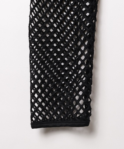 3.3 Field Trip (3.3フィールドトリップ)の「【再販】「3.3 Field Trip/メッシュTOP」 / メッシュニット / 透かし編み / ショルダースリット / 肩あき 2905141(Tシャツ/カットソー・レディース・カーキ/ブラック/アイボリー/パープル・FREE)」の15枚目の写真