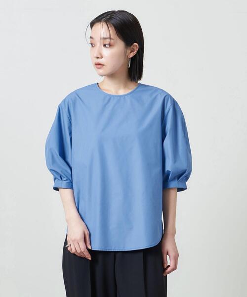 モモ　UNITED ARROWS ネイビー タックバルーンスリーブシャツ MARW UNITED ARROWS（マルゥ ユナイテッドアローズ）の「＜MARW