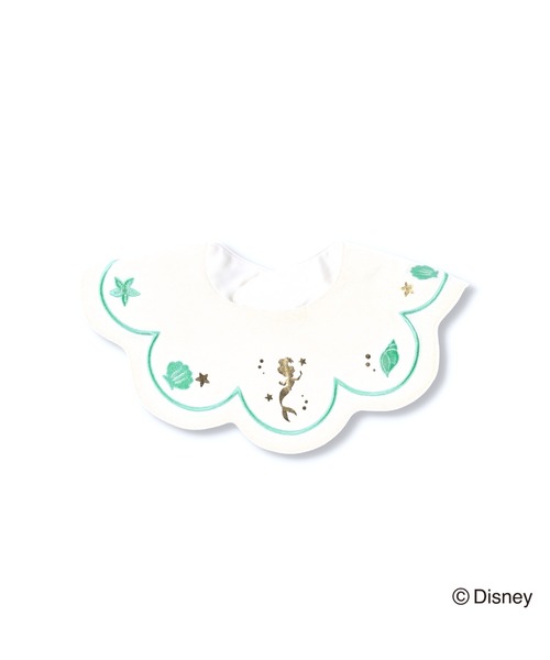 Disney(ディズニー)の「【Disney】リトルマーメイド:アリエルシルエットスカラップスタイ(スタイ/よだれかけ・キッズ・エメラルド/ピンク・FREE)」の4枚目の写真