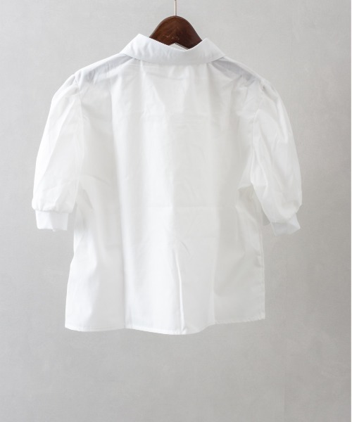 SpRay（スプレイ）の「【2点セット】デニムビスチェ×ボリューム袖半袖ブラウス（シャツ/ブラウス・レディース・ブラック/ブルー・FREE）」の8枚目の写真