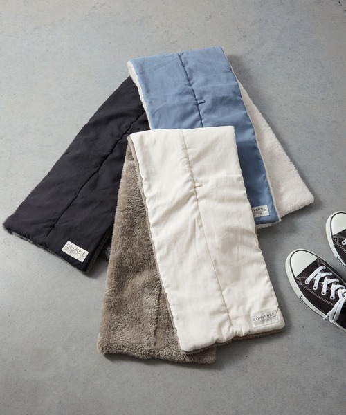 CONVERSE(コンバース)の「CONVERSE Boa Tipetto /襟巻き/ティペット/コンバース(マフラー・レディース・サックスブルー/ブラック/オフホワイト・FREE)」の2枚目の写真