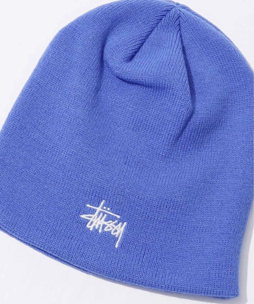 STUSSY（ステューシー）の「STUSSY/ステューシー BASIC SKULLCAP BEANIE ビーニー（ニットキャップ/ビーニー・メンズ・インディゴブルー/クリーム/ブラック/ブラウン/ピンク/オレンジ・FREE）」の5枚目の写真