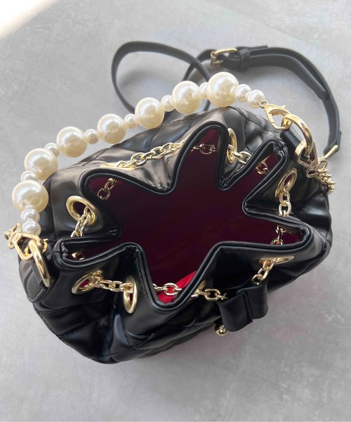 PICCIN(ピッチン)の「キルティングチェーンバッグ(ショルダーバッグ・レディース・グリーン/ブラック/アイボリー・FREE)」の12枚目の写真