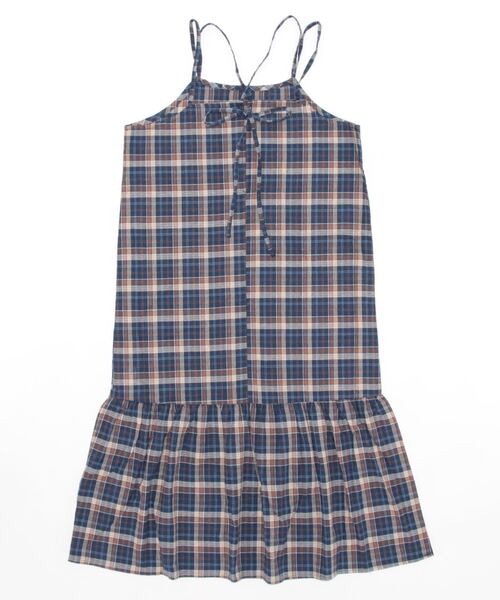 nemne store(ネンネストア)の「チェック柄ティアードキャミワンピース(ワンピース・レディース・ネイビー/アイボリー・SMALL/MEDIUM)」の15枚目の写真