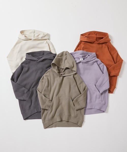 devirock（デビロック）の「綿100% 無地 ゆったりスウェットプルパーカー（パーカー・キッズ・アイボリー/グレー系/パープル系3/レッド系1/チャコール・110cm/130cm/160cm/150cm/140cm/100cm/120cm）」の20枚目の写真