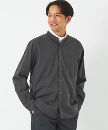 green label relaxing | ナチュラルフィットビエラ バンドカラー シャツ(シャツ/ブラウス)