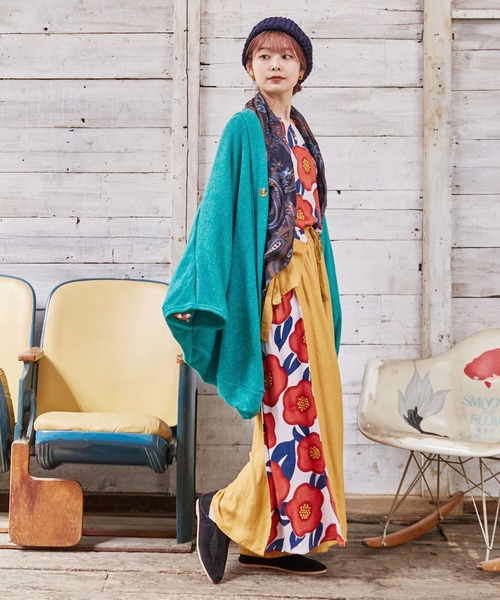 チャイハネ（チャイハネ）の「【チャイハネ】和椿ワイドパンツ（その他パンツ・レディース・レッド/マスタード/ブラック・FREE）」の7枚目の写真