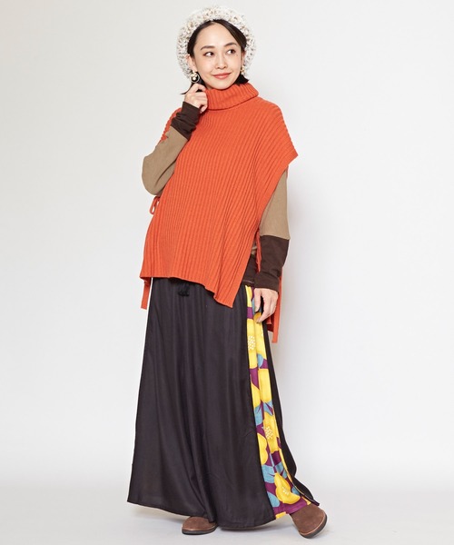 チャイハネ（チャイハネ）の「【チャイハネ】和椿ワイドパンツ（その他パンツ・レディース・レッド/マスタード/ブラック・FREE）」の12枚目の写真