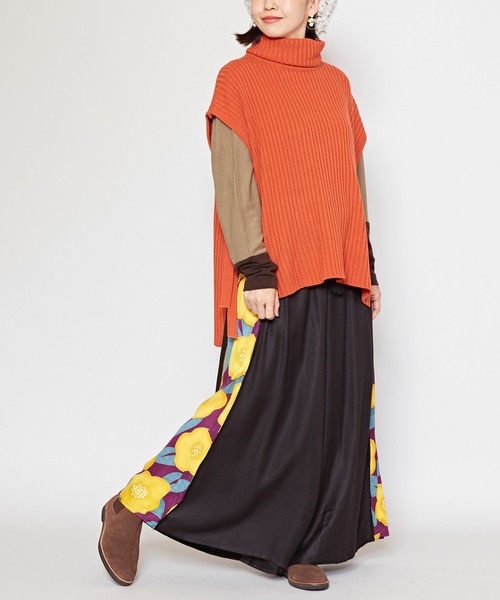 チャイハネ（チャイハネ）の「【チャイハネ】和椿ワイドパンツ（その他パンツ・レディース・レッド/マスタード/ブラック・FREE）」の14枚目の写真