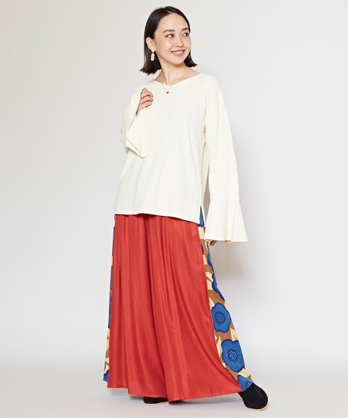 チャイハネ（チャイハネ）の「【チャイハネ】和椿ワイドパンツ（その他パンツ・レディース・レッド/マスタード/ブラック・FREE）」の17枚目の写真