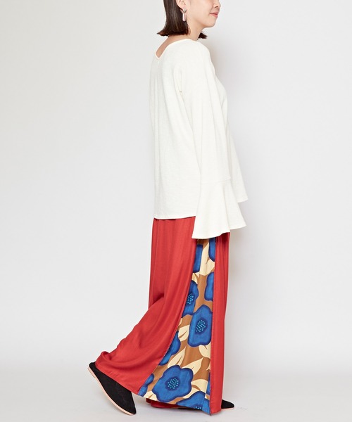 チャイハネ（チャイハネ）の「【チャイハネ】和椿ワイドパンツ（その他パンツ・レディース・レッド/マスタード/ブラック・FREE）」の19枚目の写真