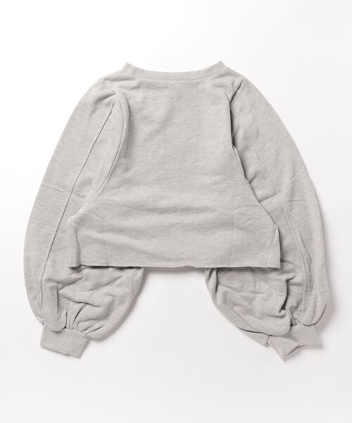 STYLEBLOCK（スタイルブロック）の「裏毛起毛バルーンスリーブショートプルオーバー（Tシャツ/カットソー・レディース・オフホワイト/ブラック/モカ/グレー/ホワイト系その他・M）」の6枚目の写真