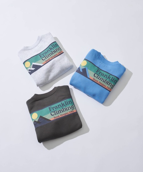 Franklin Climbing(フランクリンクライミング)の「【KIDS】【Franklin Climbing】クライムエッセンシャルスウェットプルオーバー(スウェット・キッズ・チャコールグレー/グレー/ブルー・LARGE/X-LARGE/XX-LARGE)」の6枚目の写真