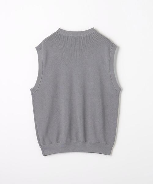 green label relaxing（グリーンレーベルリラクシング）の「クリアコットン ミックスアゼ クルーネック ベスト（ベスト・メンズ・グレー/ライトグレー・M/L/S/XL）」の9枚目の写真