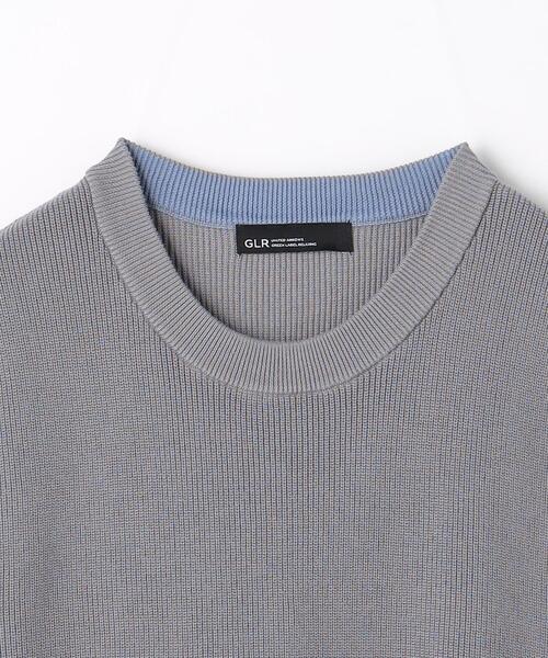 green label relaxing（グリーンレーベルリラクシング）の「クリアコットン ミックスアゼ クルーネック ベスト（ベスト・メンズ・グレー/ライトグレー・M/L/S/XL）」の10枚目の写真