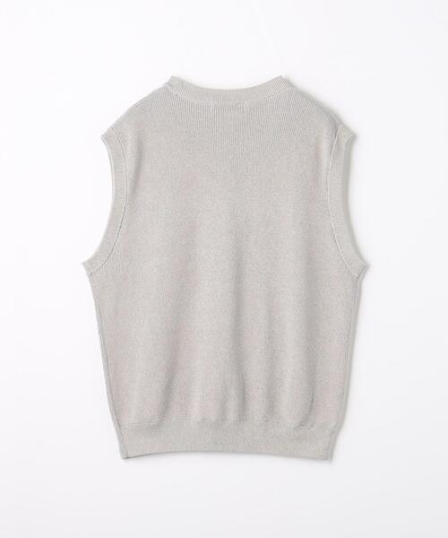green label relaxing（グリーンレーベルリラクシング）の「クリアコットン ミックスアゼ クルーネック ベスト（ベスト・メンズ・グレー/ライトグレー・M/L/S/XL）」の15枚目の写真