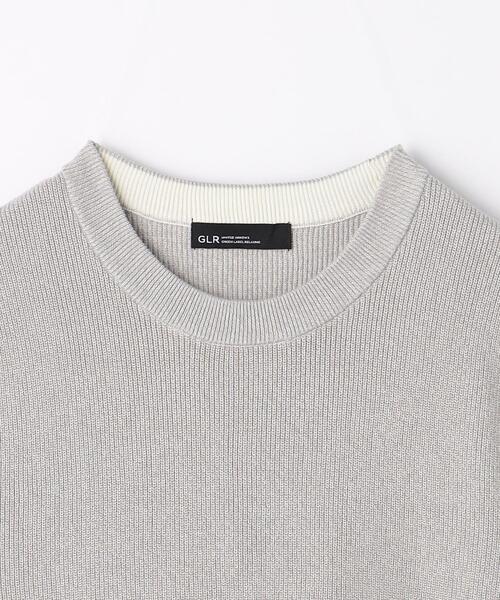 green label relaxing（グリーンレーベルリラクシング）の「クリアコットン ミックスアゼ クルーネック ベスト（ベスト・メンズ・グレー/ライトグレー・M/L/S/XL）」の16枚目の写真