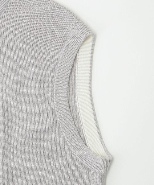 green label relaxing（グリーンレーベルリラクシング）の「クリアコットン ミックスアゼ クルーネック ベスト（ベスト・メンズ・グレー/ライトグレー・M/L/S/XL）」の17枚目の写真
