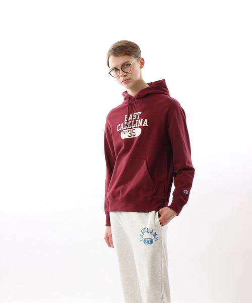Champion（チャンピオン）の「【Champion/チャンピオン】メンズ ベーシック フーデッドスウェットシャツ（パーカー・メンズ・オフホワイト/オートミール/ブラック系その他/マルーン/ベージュ・X-LARGE/MEDIUM/LARGE/SMALL）」の5枚目の写真