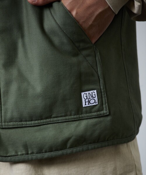 GUNG HO(ガンホー)の「GUNG HO/ガンホー 別注 リバーシブル ボアベスト/ワークベスト/ミリタリーベスト(ベスト・メンズ・オリーブ/ブラック・LARGE/MEDIUM)」の6枚目の写真