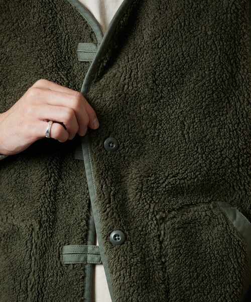 GUNG HO(ガンホー)の「GUNG HO/ガンホー 別注 リバーシブル ボアベスト/ワークベスト/ミリタリーベスト(ベスト・メンズ・オリーブ/ブラック・LARGE/MEDIUM)」の13枚目の写真